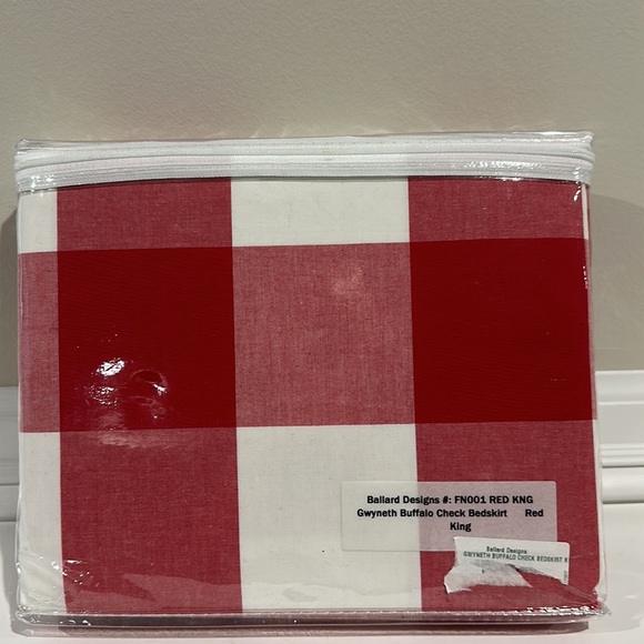 NWT BALLARD DESIGN GWYNETH BUFFALO CHECK BEDSKIRT - Picture 2 of 3